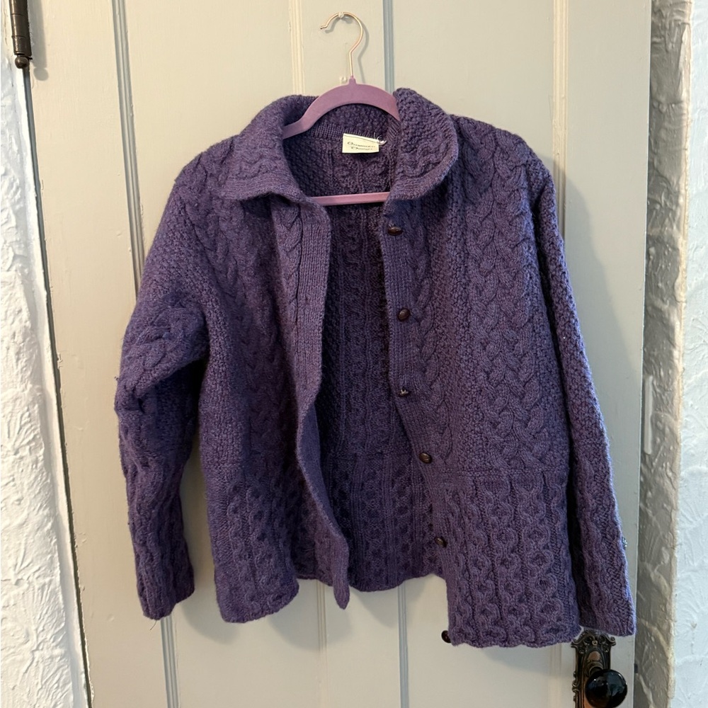 Purple Irish wool sweater